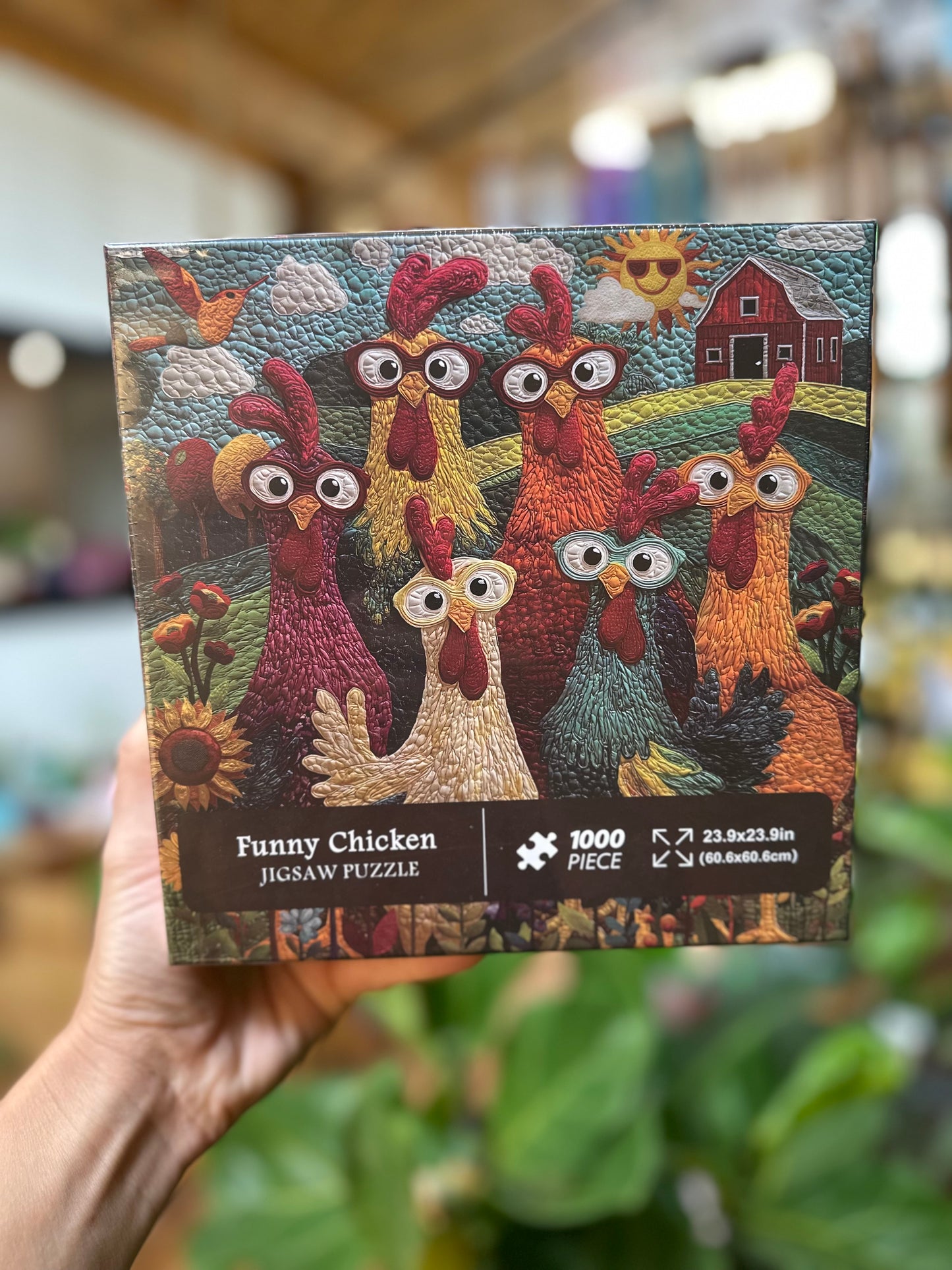Funny Quilted Chicken Puzzle - 1000 Pieces