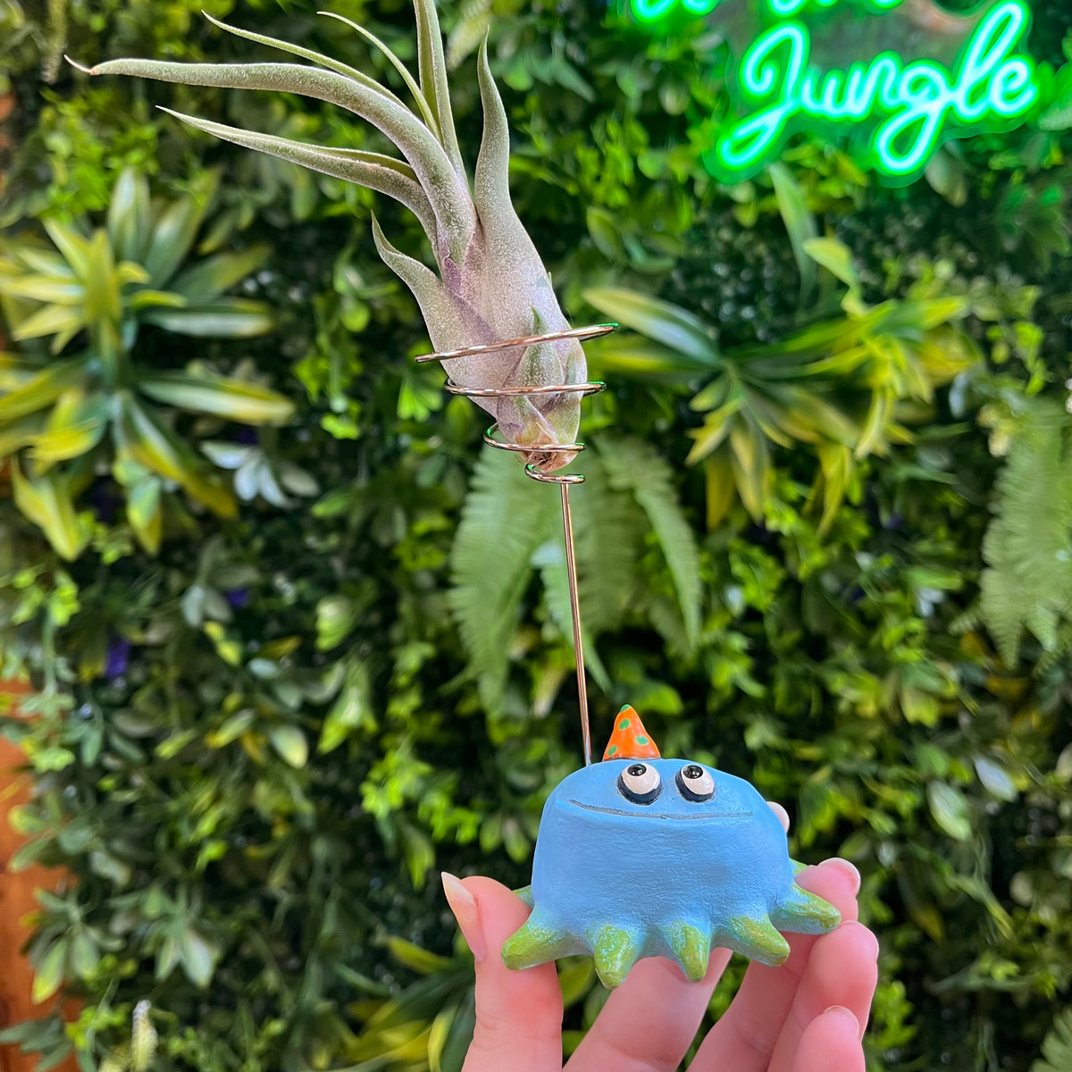 Teal Fiesta Party Blob Air Plant Holder - Blobhouse Planters
