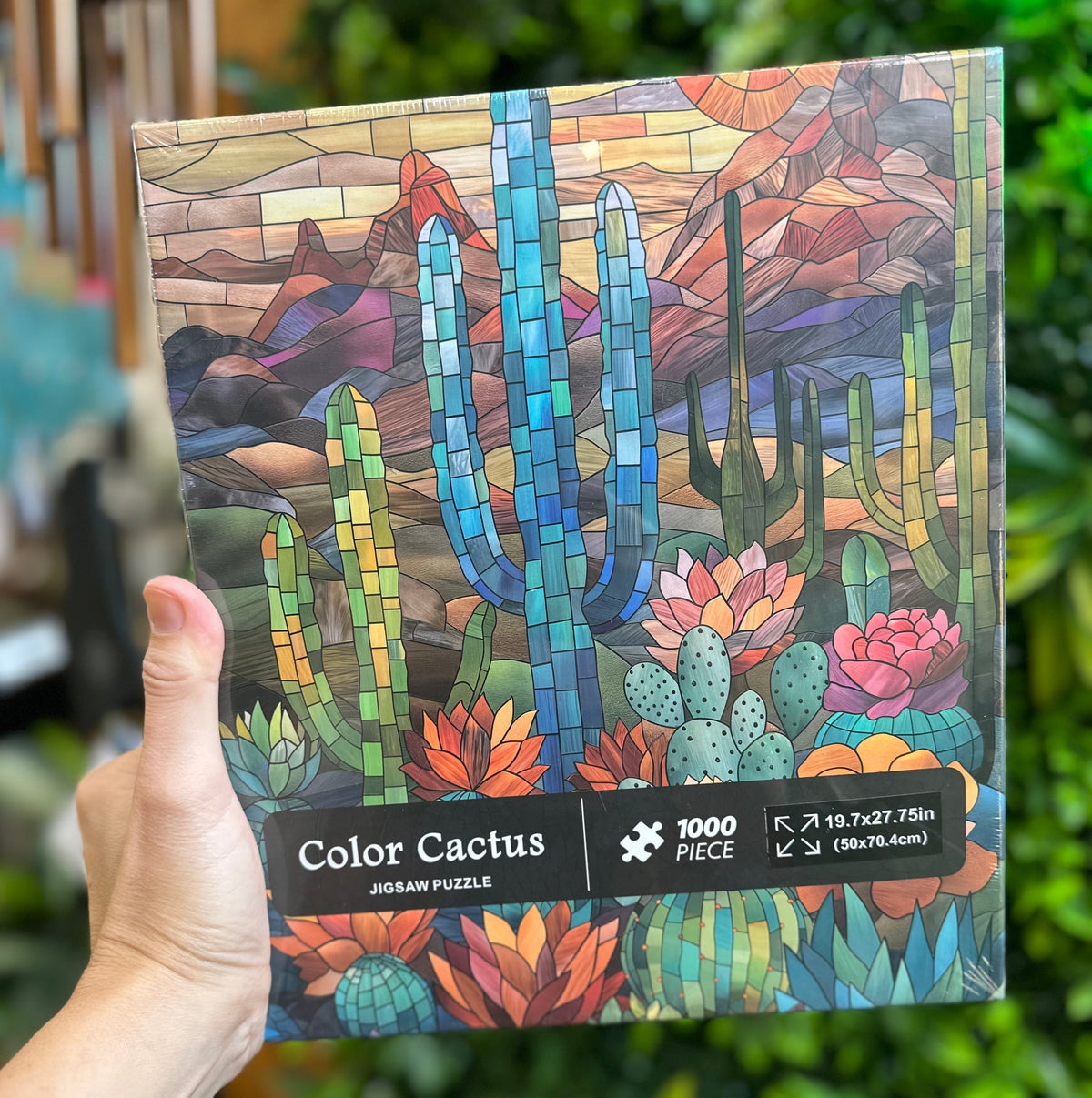 Colorful Cactus Mosaic Puzzle 1000 Pieces