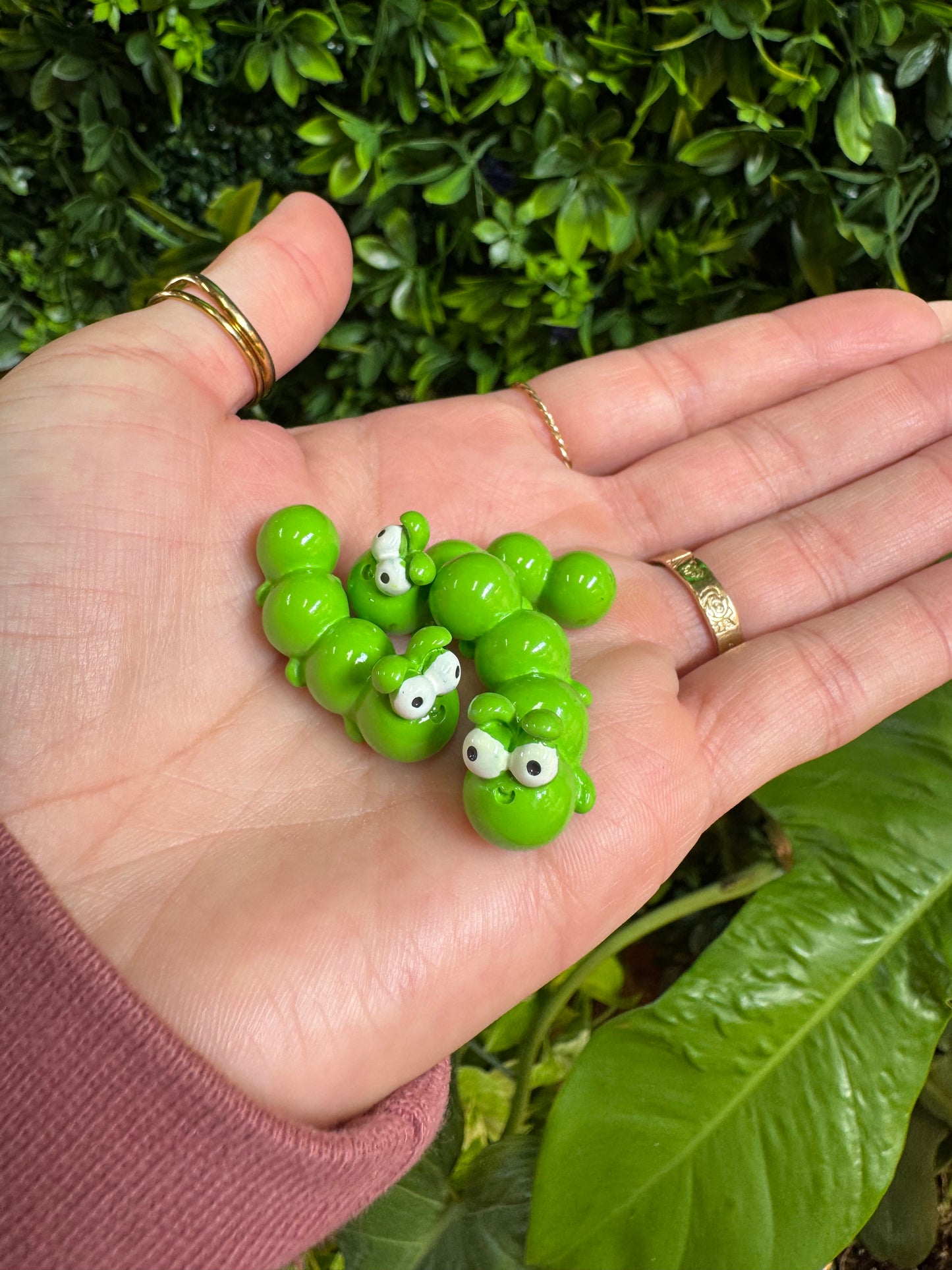 Green Grubby Caterpillar Trinket