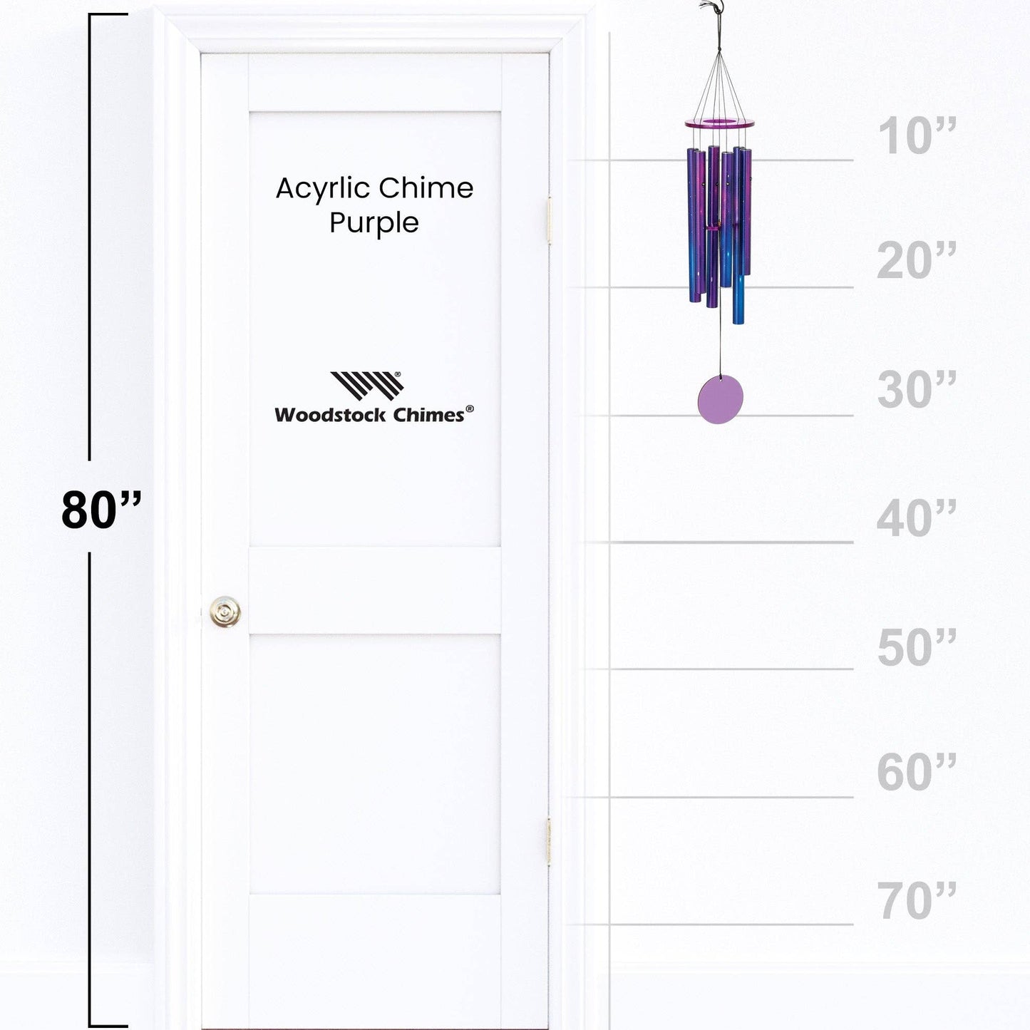 Acrylic Galaxy Chime - Purple 30"