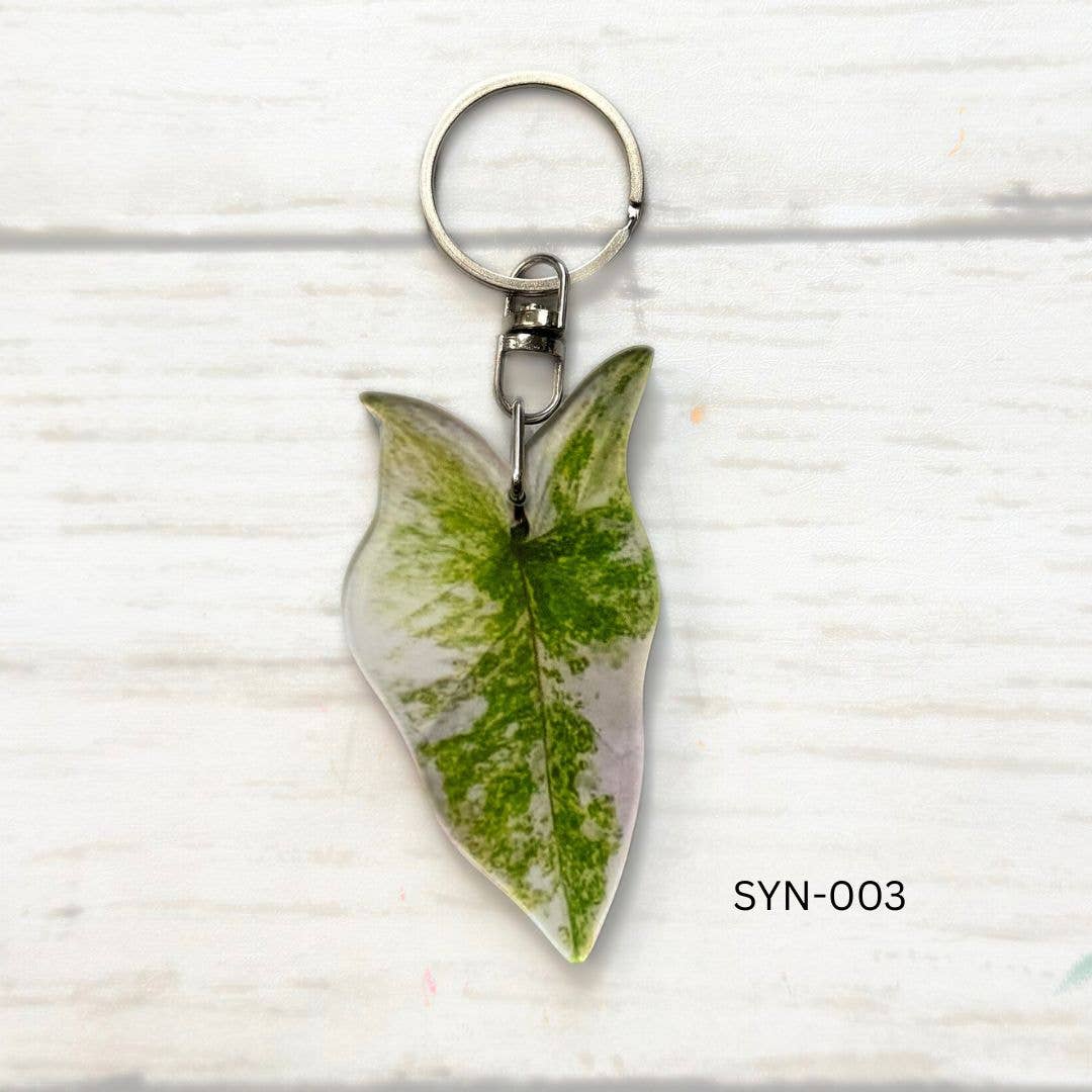 Syngonium Leaf Keychain Multiple Options