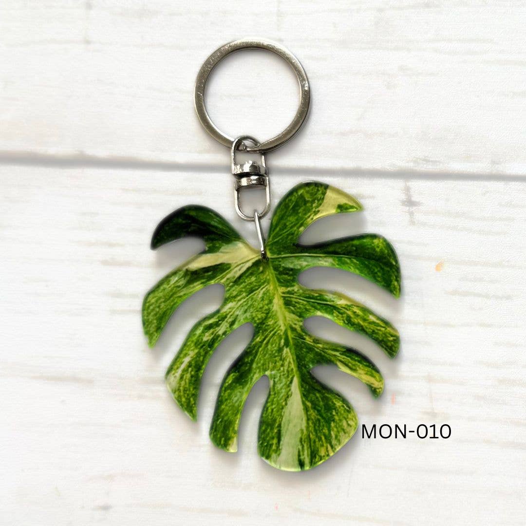 Monstera Leaf Keychain Multiple Options