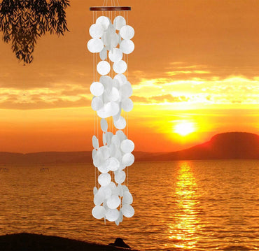 Capiz Waterfall Wind Chime- Blanca