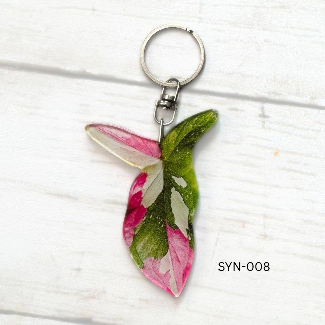 Syngonium Leaf Keychain Multiple Options