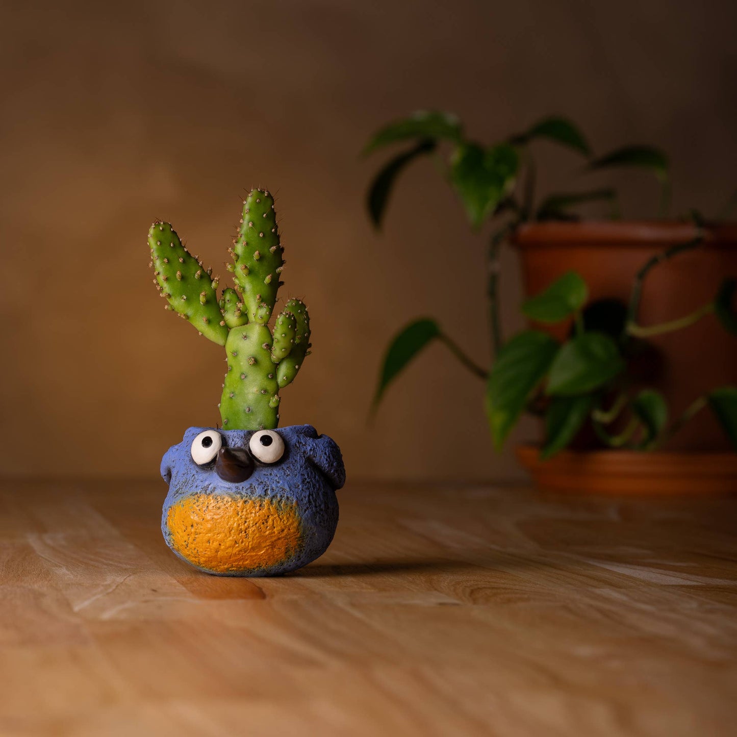 Winkle the Baby Blue Bird - Mini Blobhouse Planter
