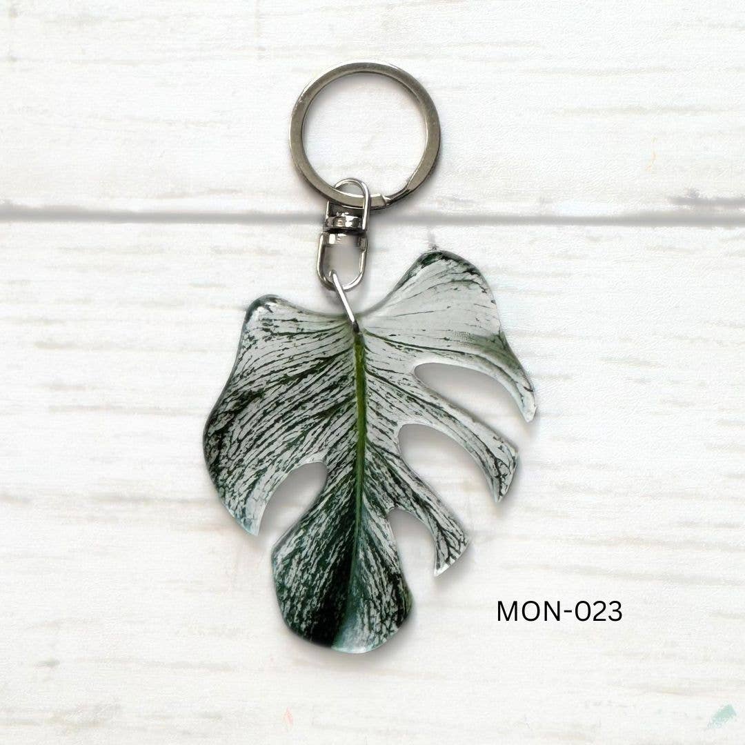 Monstera Leaf Keychain Multiple Options