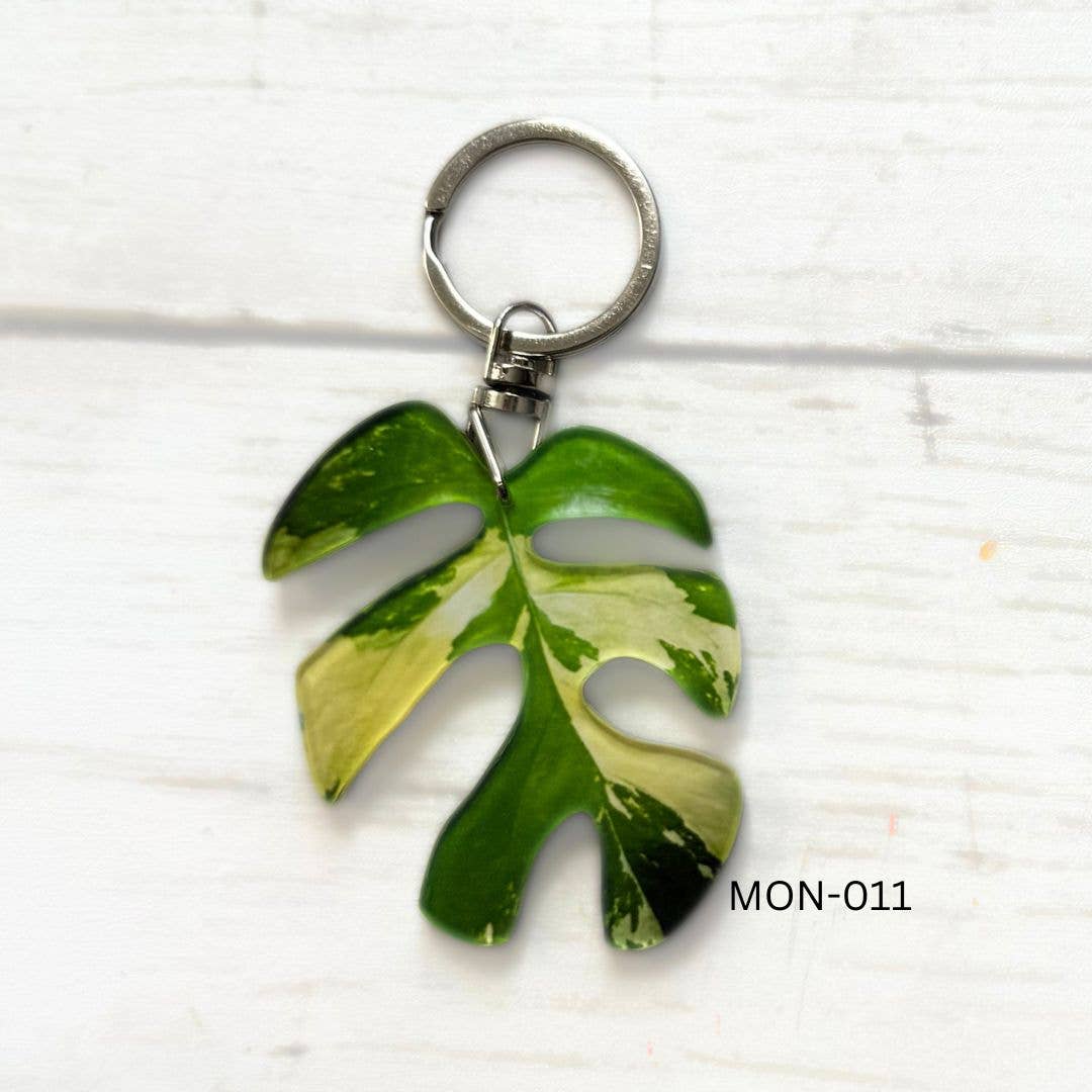 Monstera Leaf Keychain Multiple Options