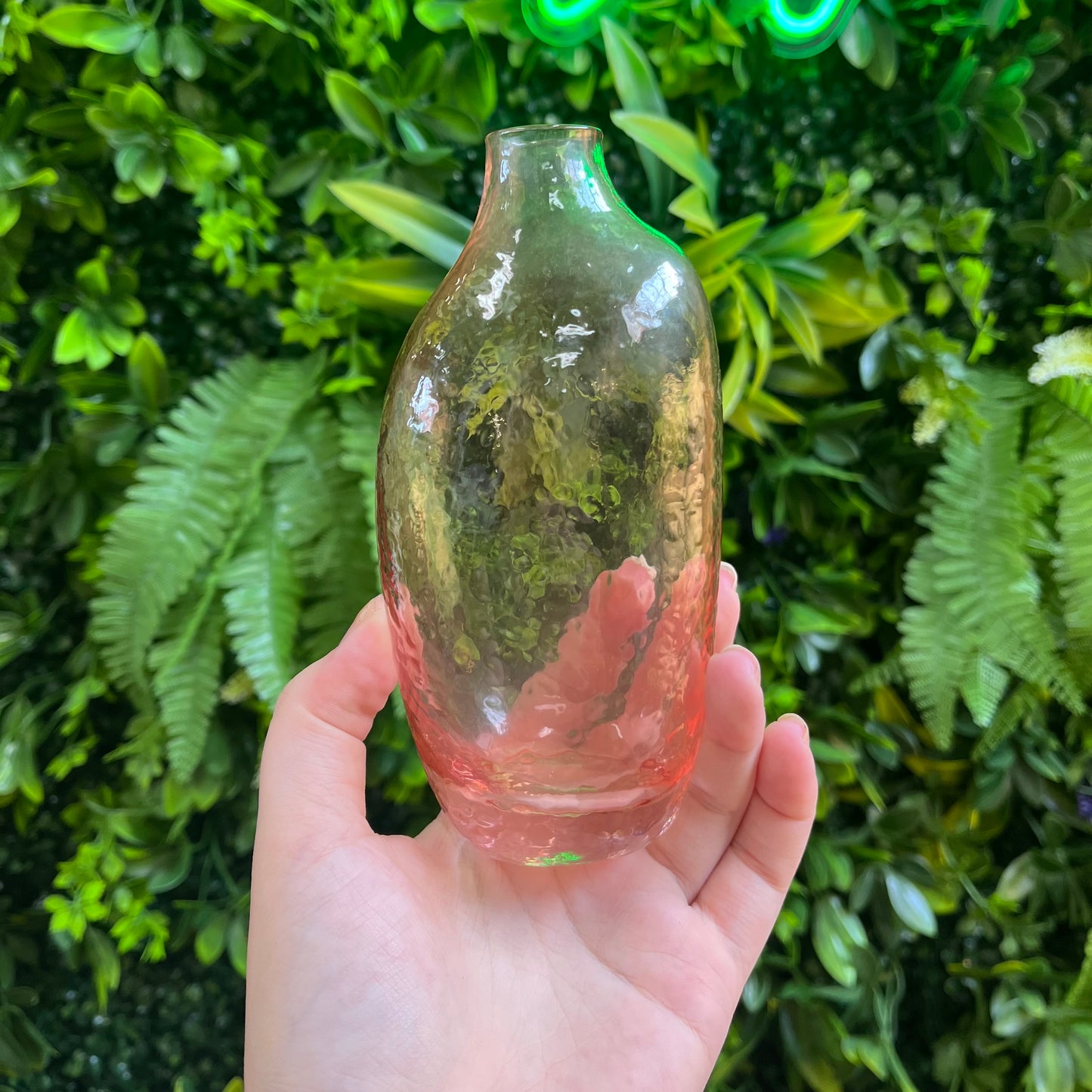 Pink Glass Propagation Vase