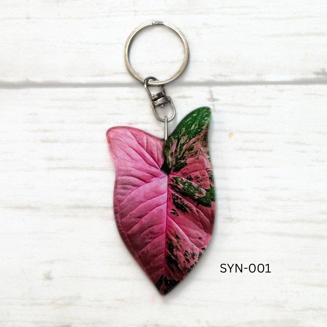 Syngonium Leaf Keychain Multiple Options
