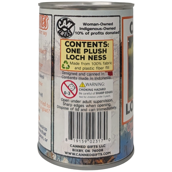 Nessie, the Loch Ness Monster Canned Stuffy