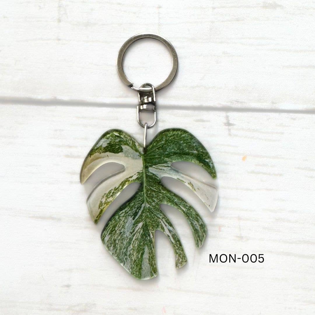 Monstera Leaf Keychain Multiple Options
