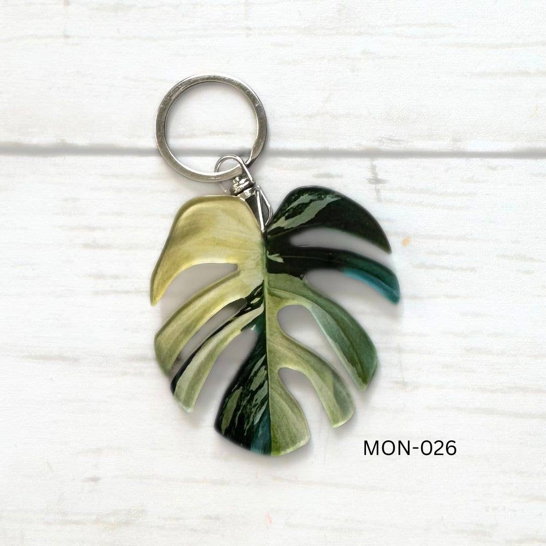Monstera Leaf Keychain Multiple Options