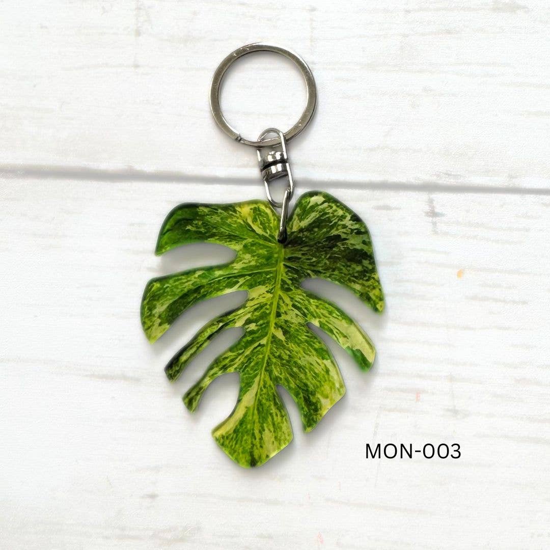 Monstera Leaf Keychain Multiple Options