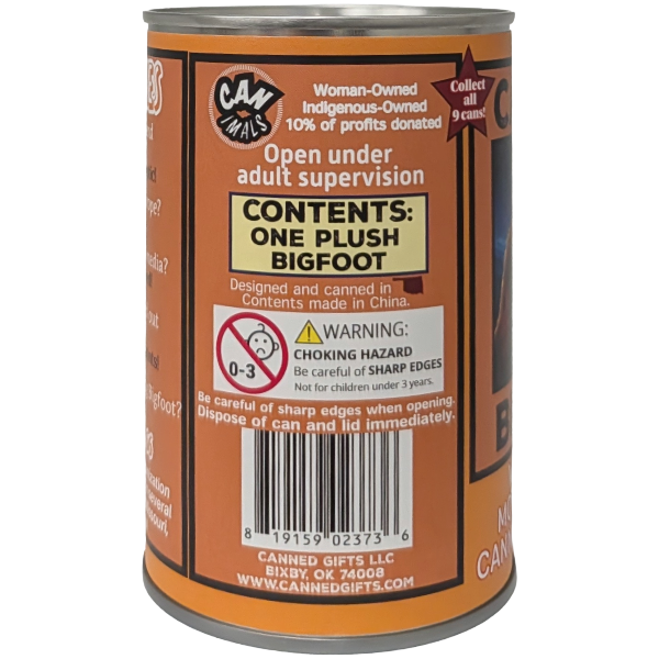 Bigfoot, the Route 66 Cryptid Canned Stuffy