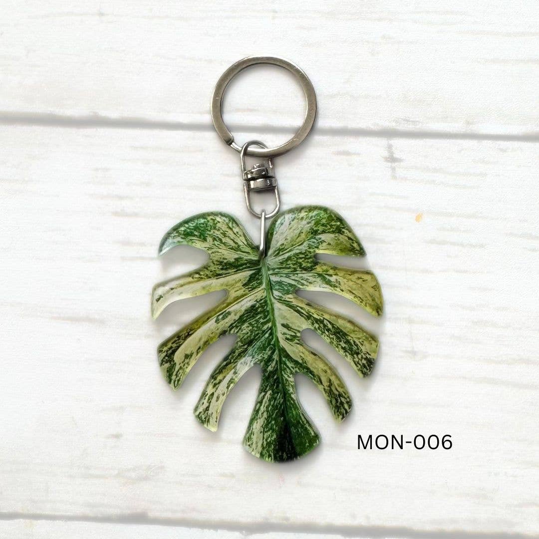 Monstera Leaf Keychain Multiple Options