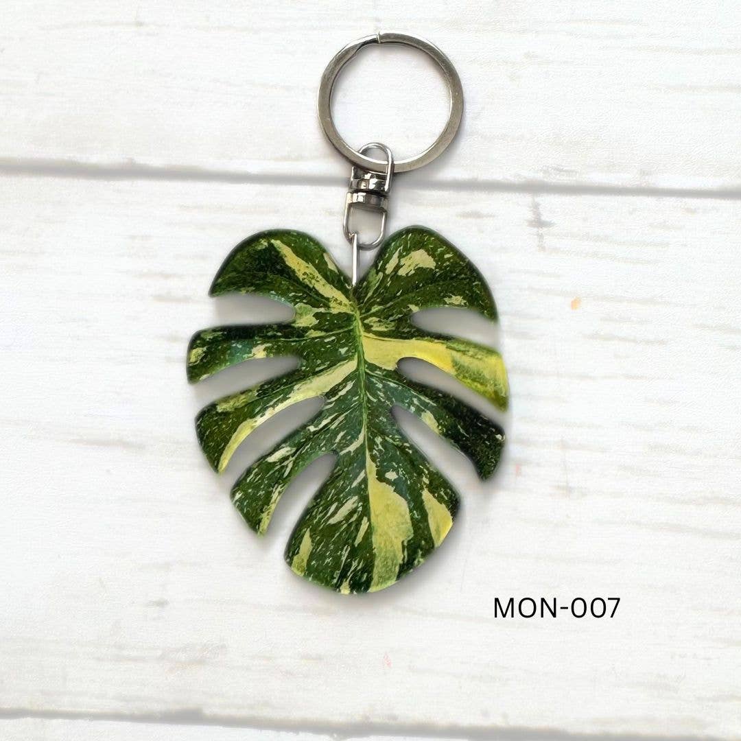 Monstera Leaf Keychain Multiple Options