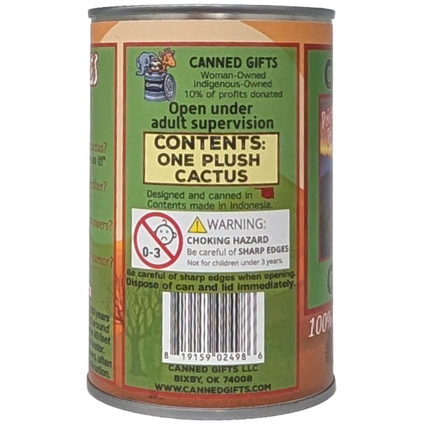 Prickly Pete the Canned Cactus Stuffy