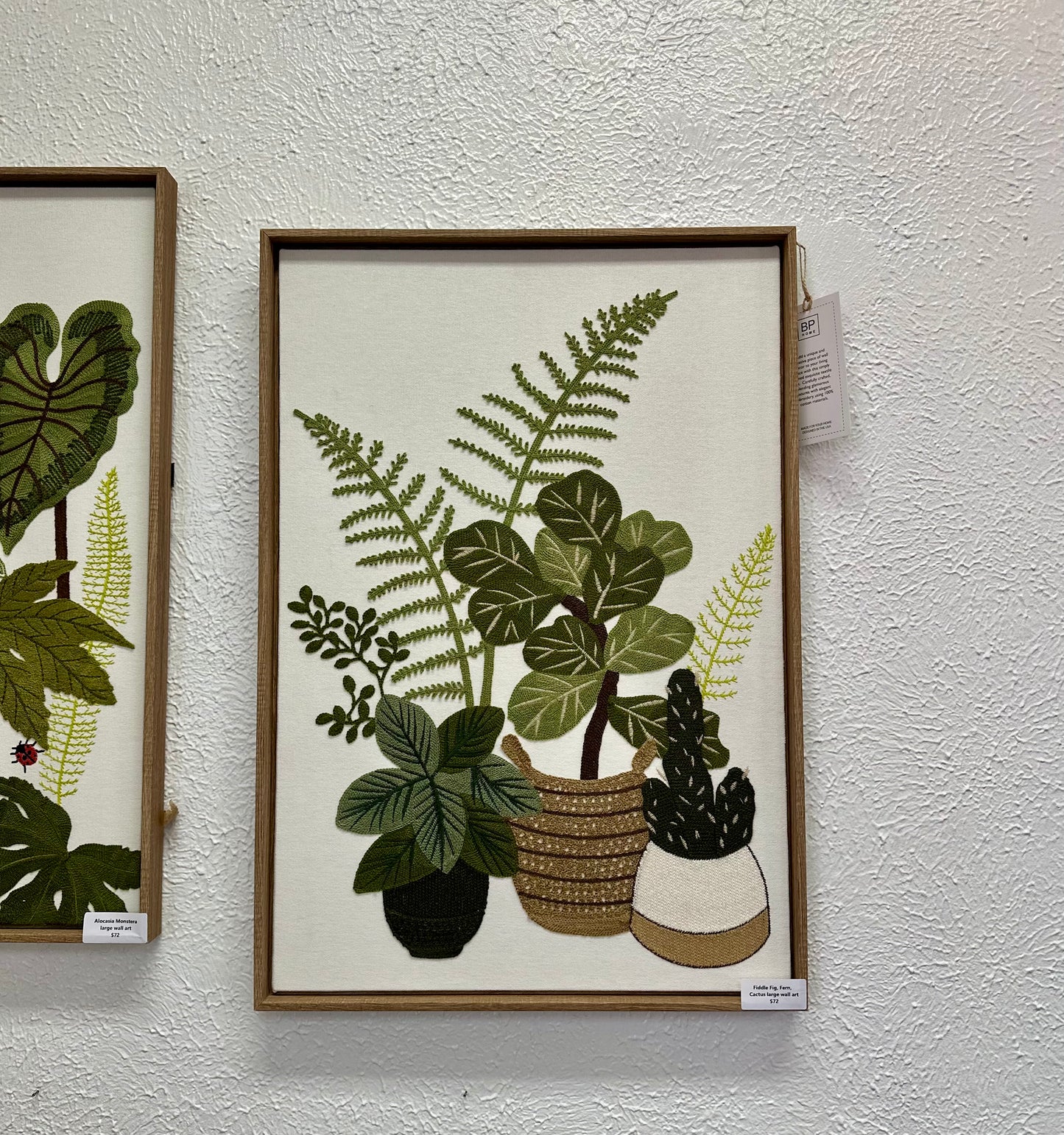 Fiddle Fig, Fern, Cactus large wall art