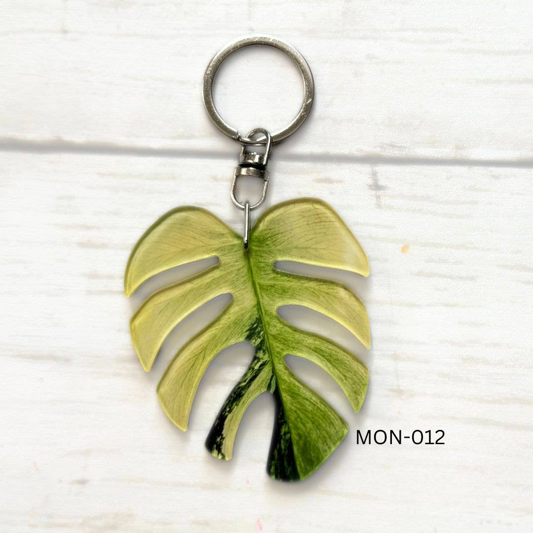 Monstera Leaf Keychain Multiple Options