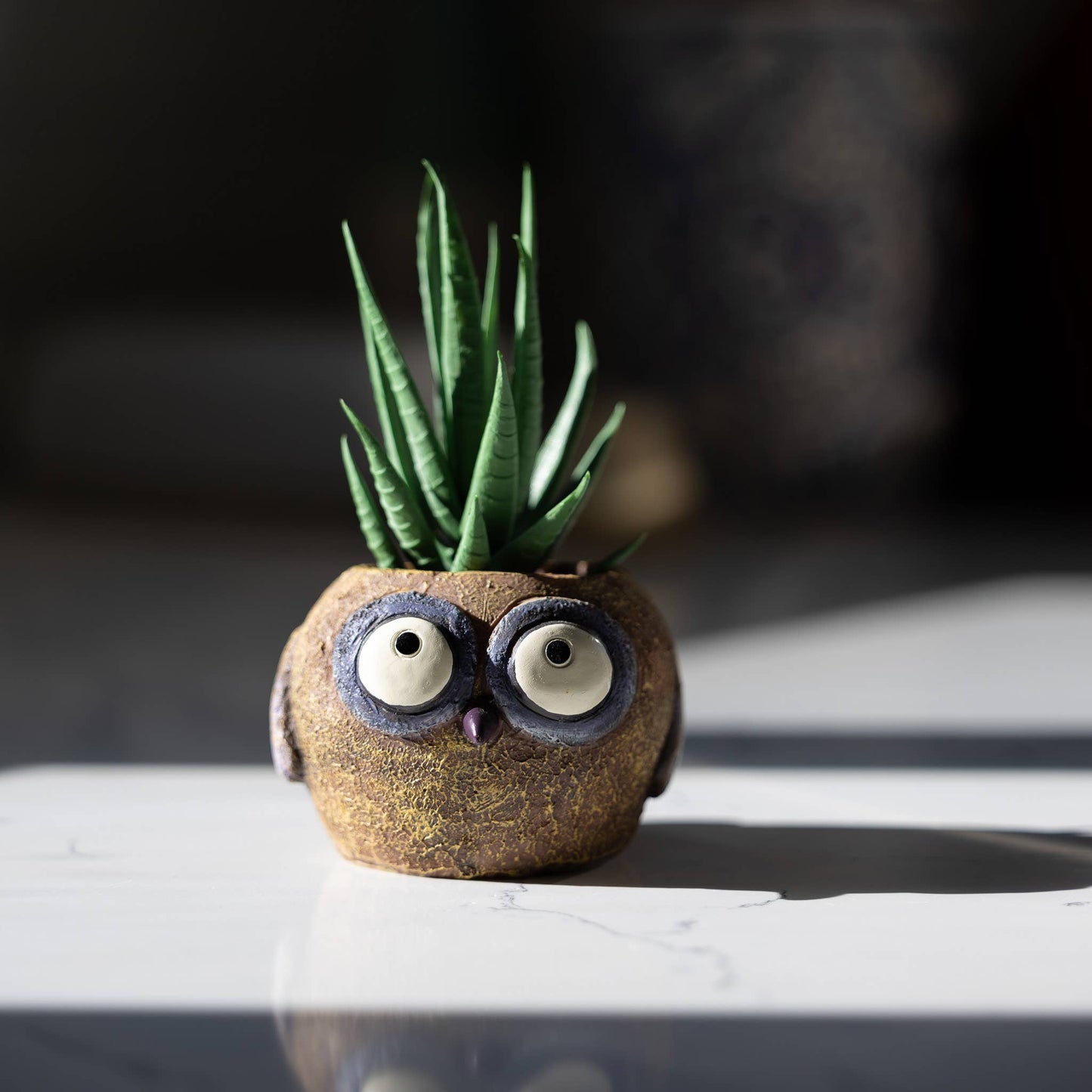 Olive the Baby Yellow Owl - Mini Blobhouse Planter