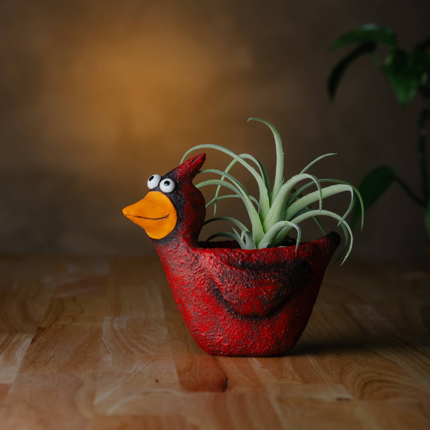 Blaze the Red Cardinal - Blobhouse Planter