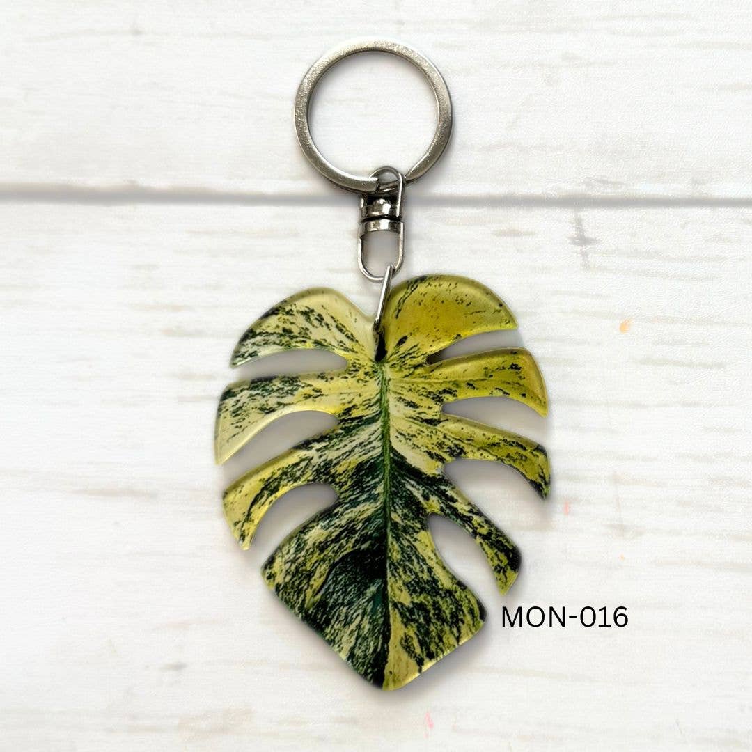 Monstera Leaf Keychain Multiple Options
