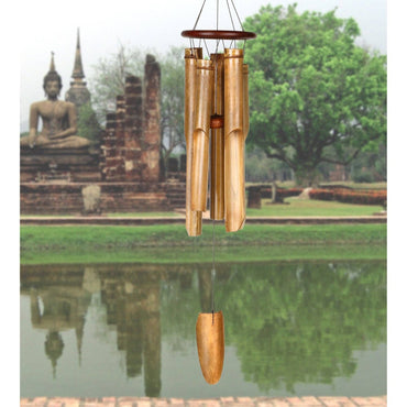 Ring Bamboo Chime - Large, Cocoa - 34"