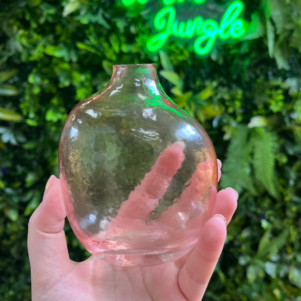 Pink Glass Propagation Vase
