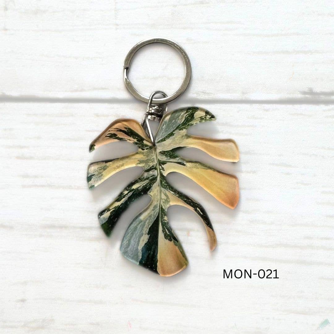 Monstera Leaf Keychain Multiple Options