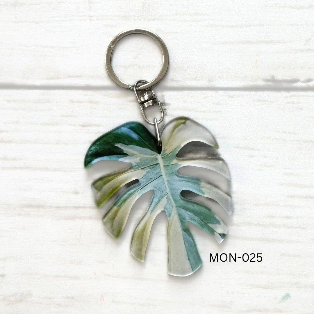 Monstera Leaf Keychain Multiple Options