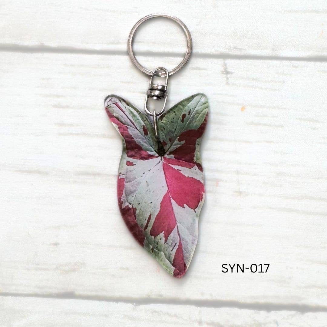 Syngonium Leaf Keychain Multiple Options