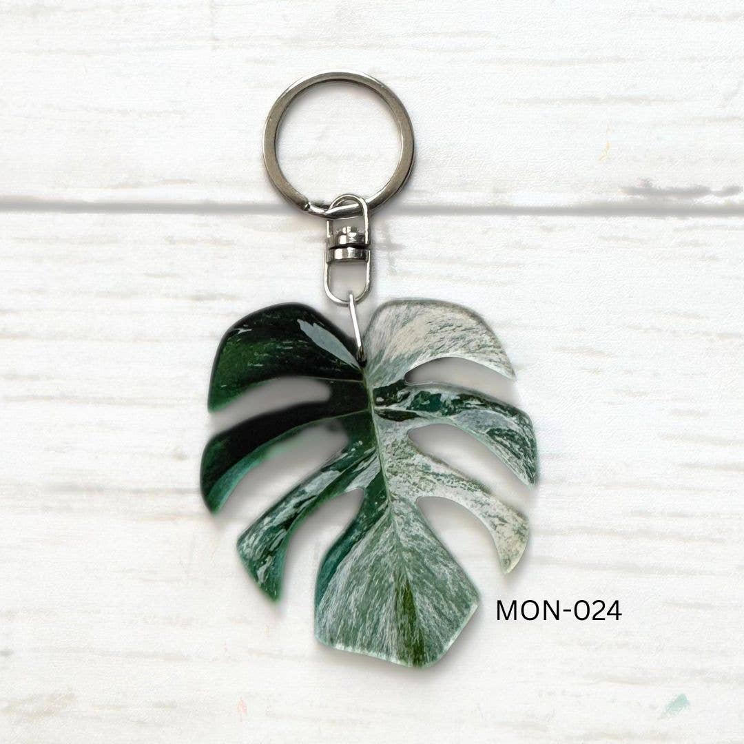 Monstera Leaf Keychain Multiple Options