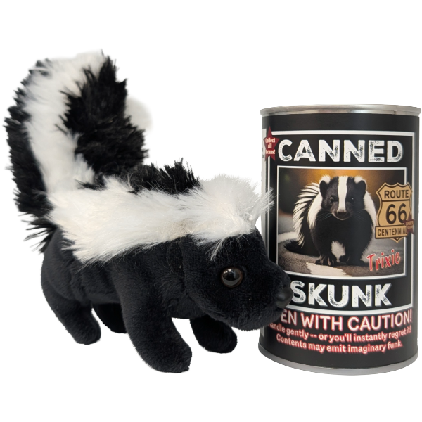 Trixie, the Route 66 Canned Skunk