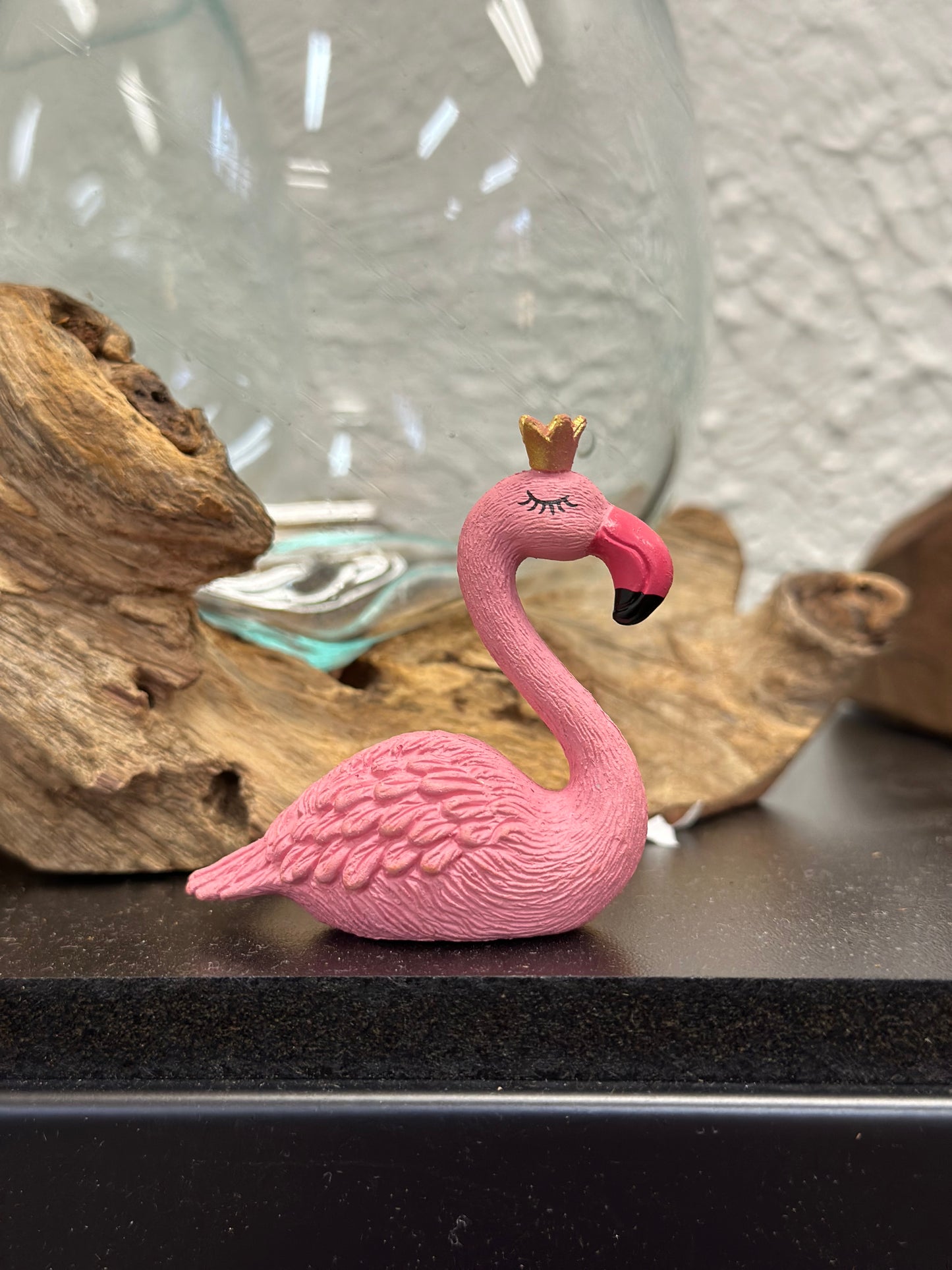 Flamingo with Crown Trinket