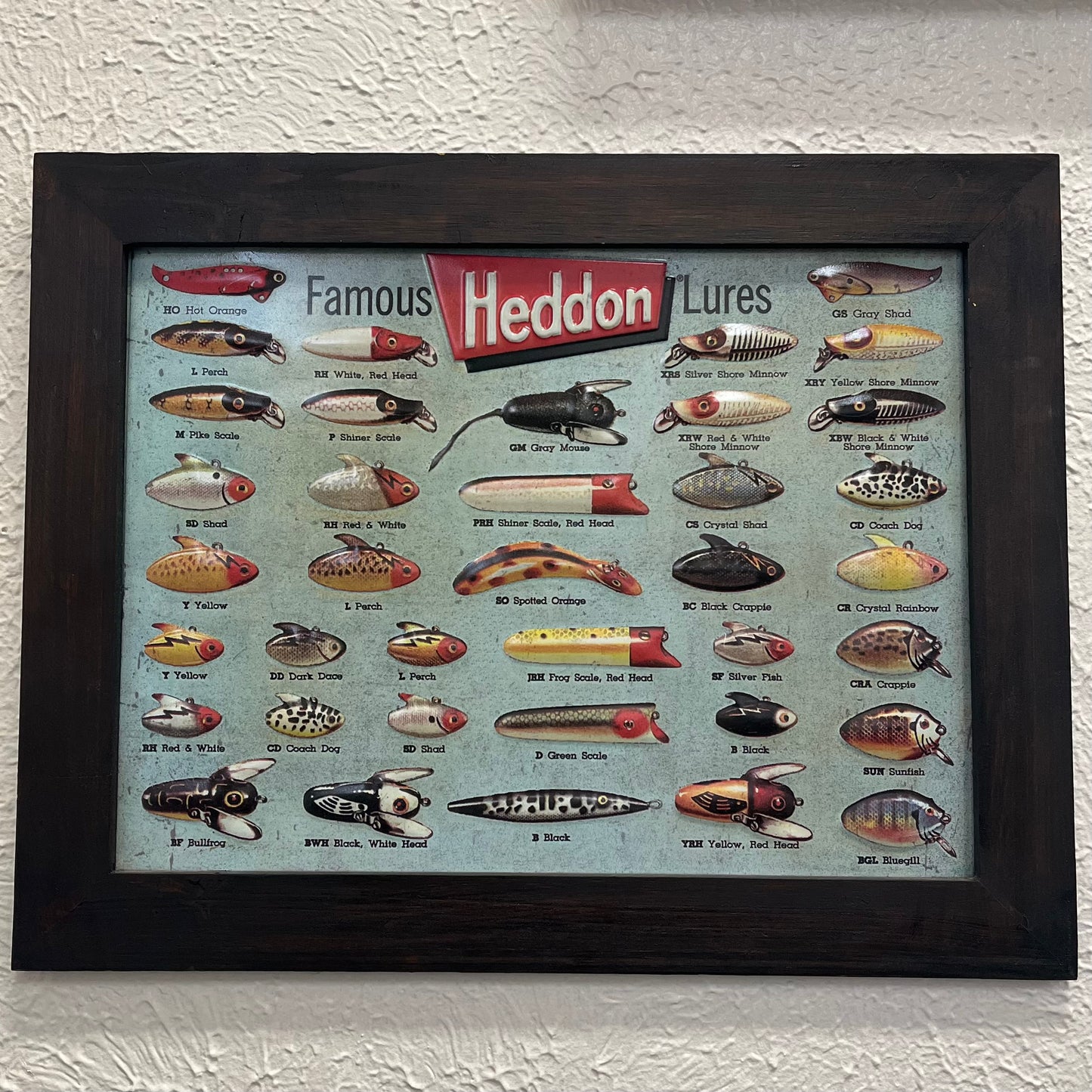 Famous Fish Lures Framed Tin Wall Art