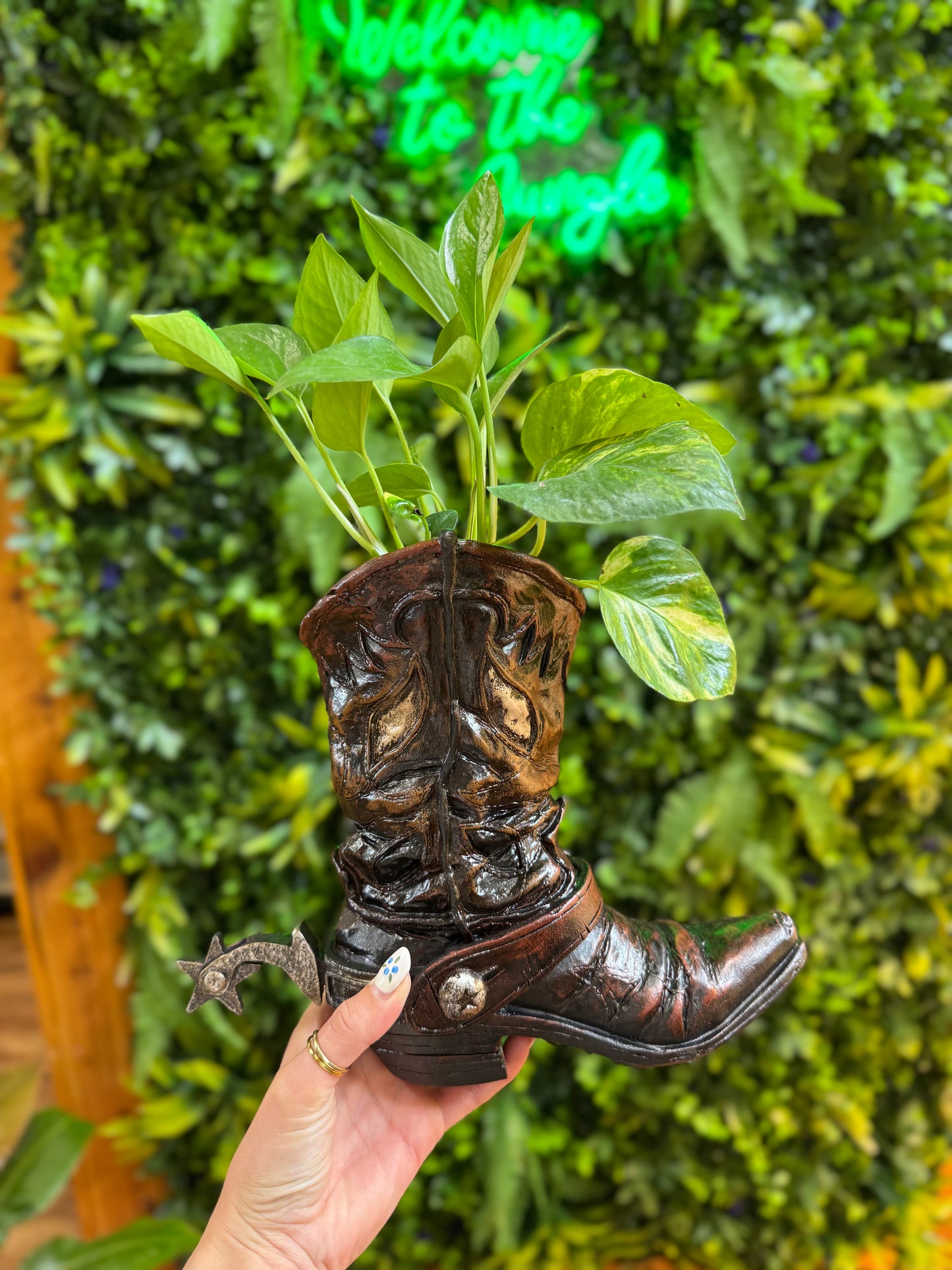 Cowboy Boot Pot