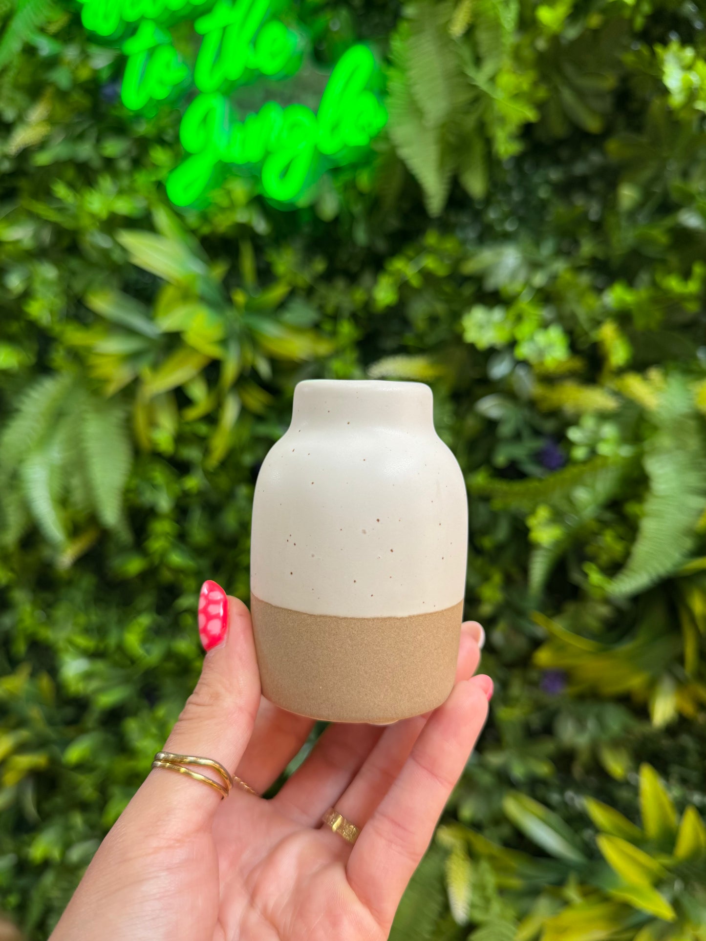 Mini White Ceramic Vase