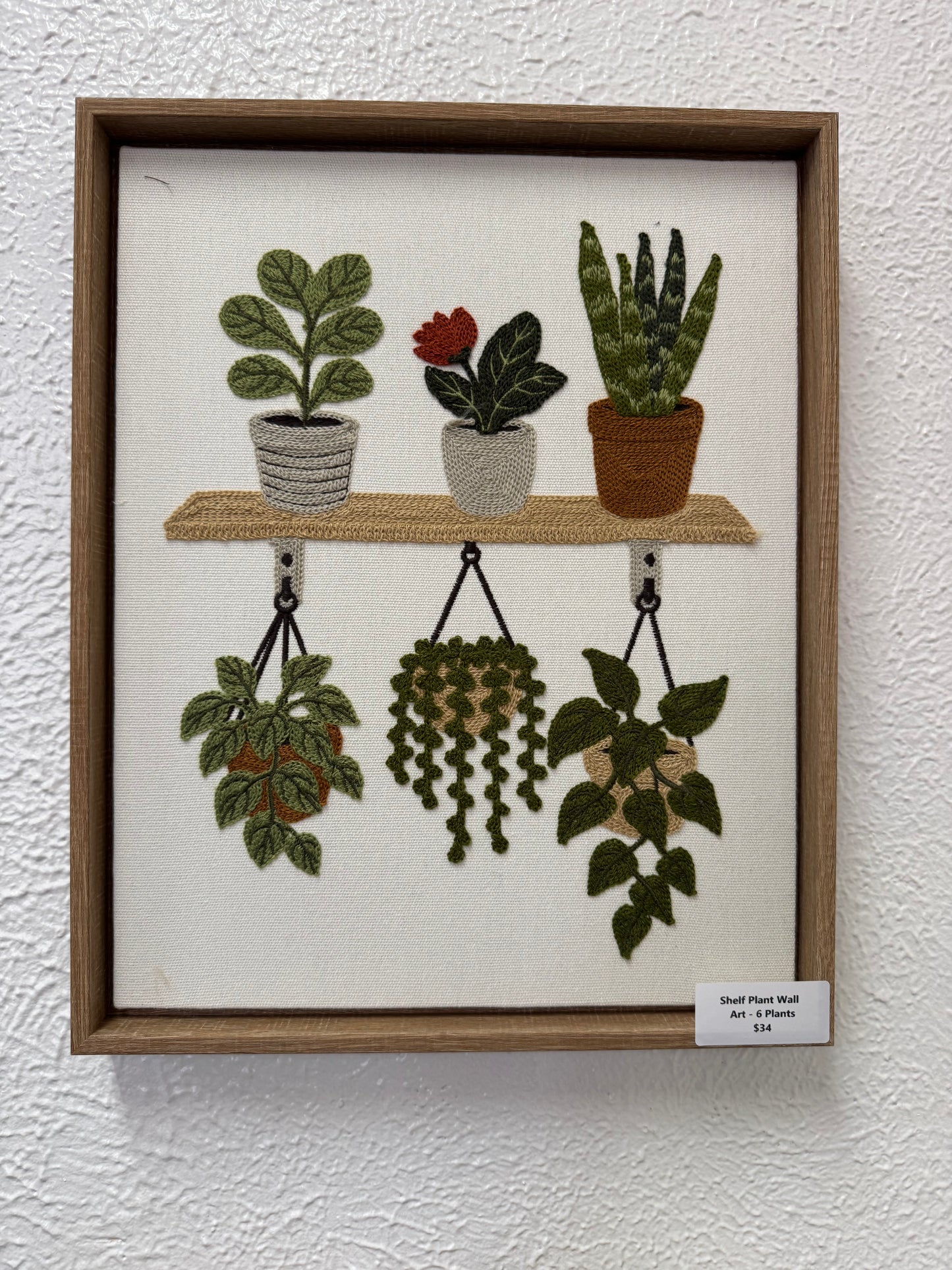 Shelf Plant Wall Art - 6 Plants