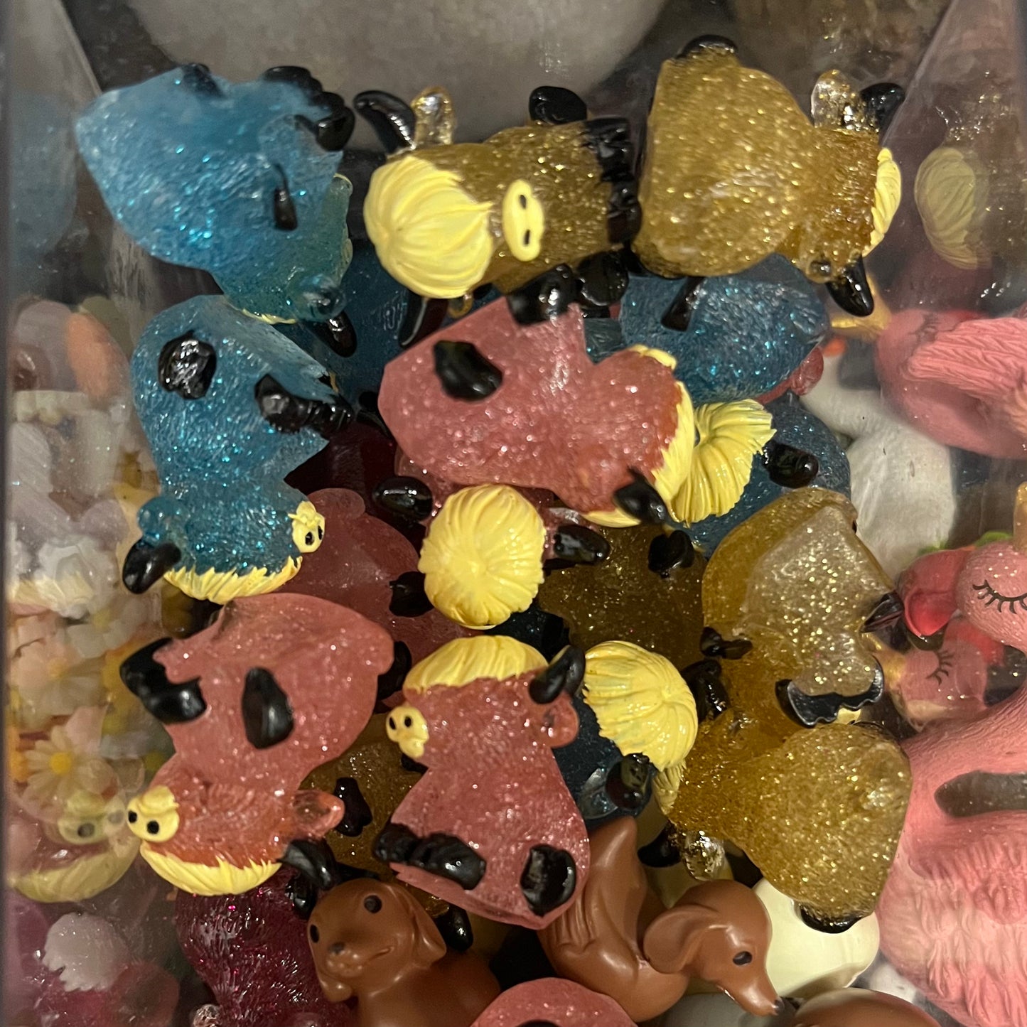 Glitter Cow Trinket