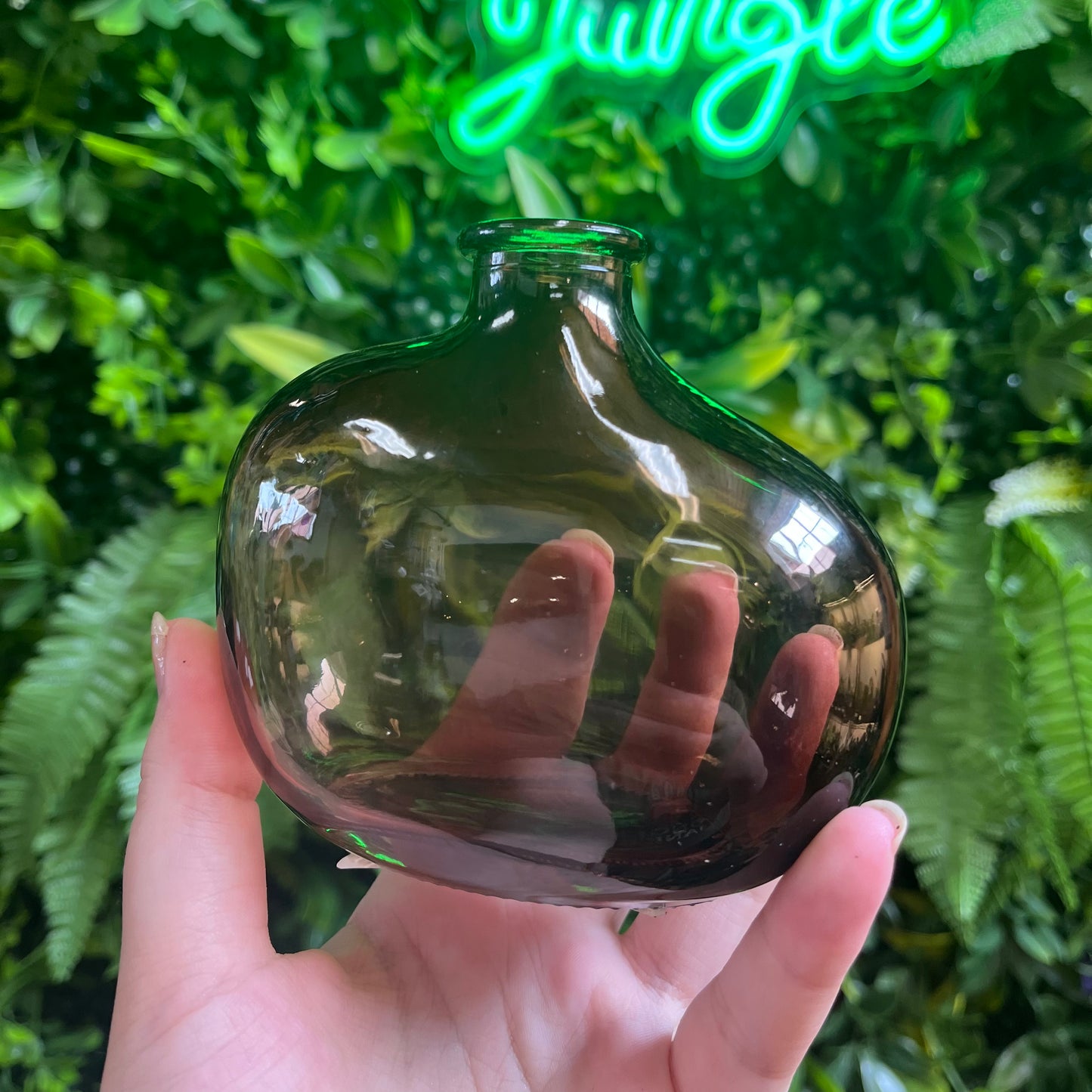 Amber Glass Propagation Vase
