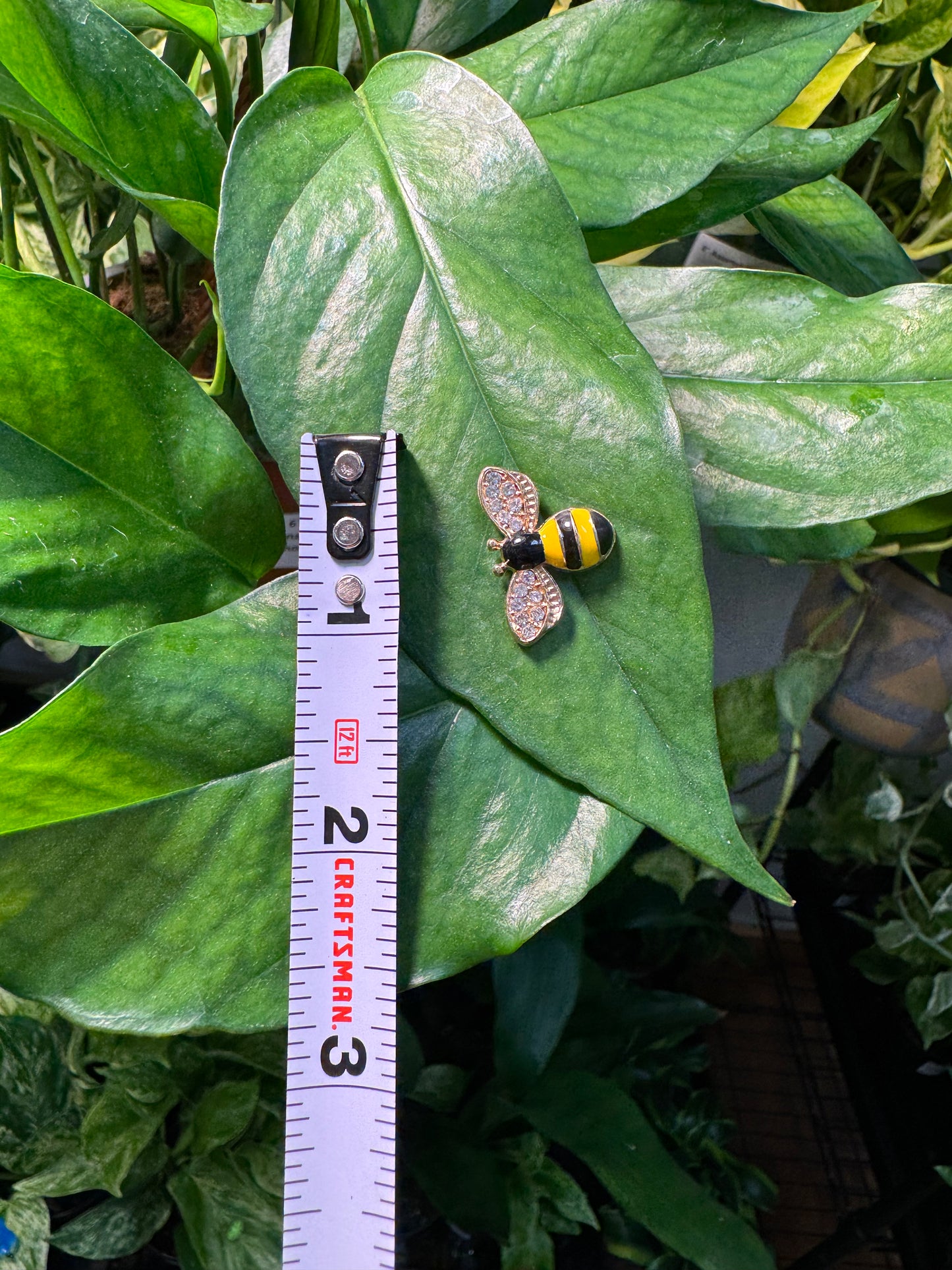 Fancy Rhinestone Bee Plant Magnet
