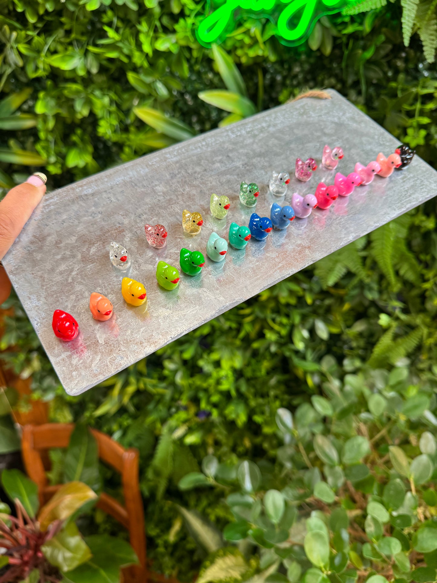 Solid And Glitter Duck Magnet - Assorted Colors