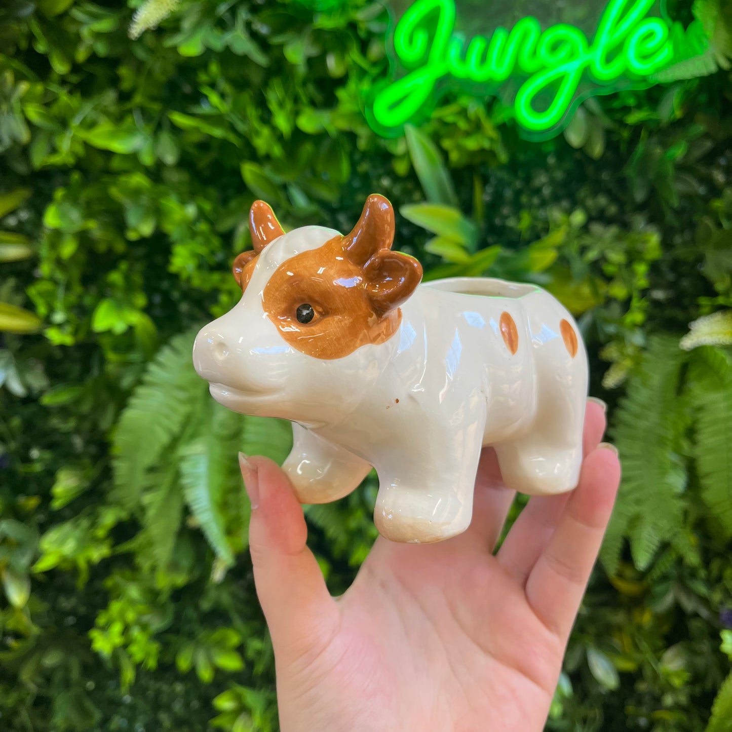 Mini Brown Cow Pot