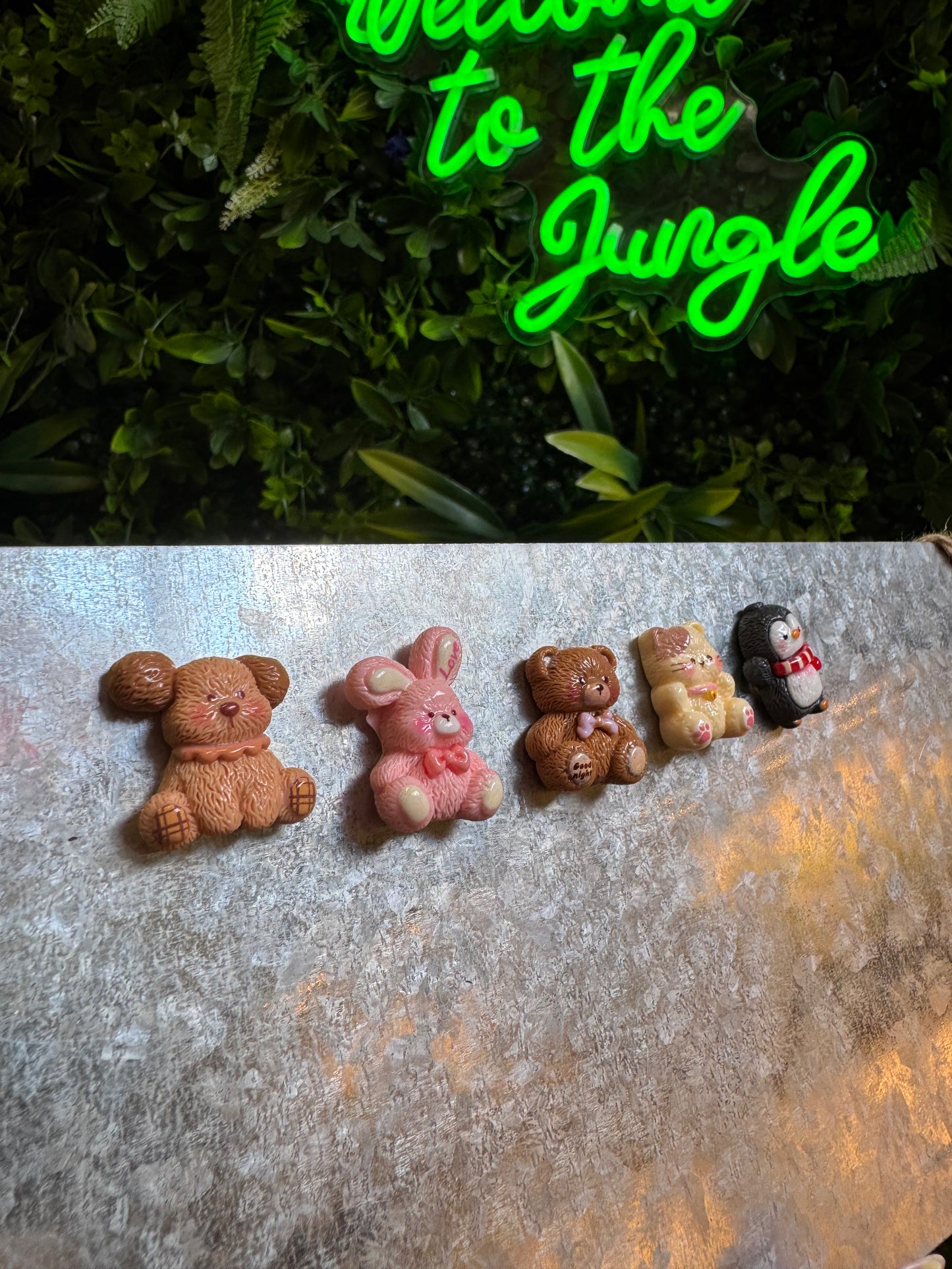 Cutesy Stuffed Animal Plant Magnet