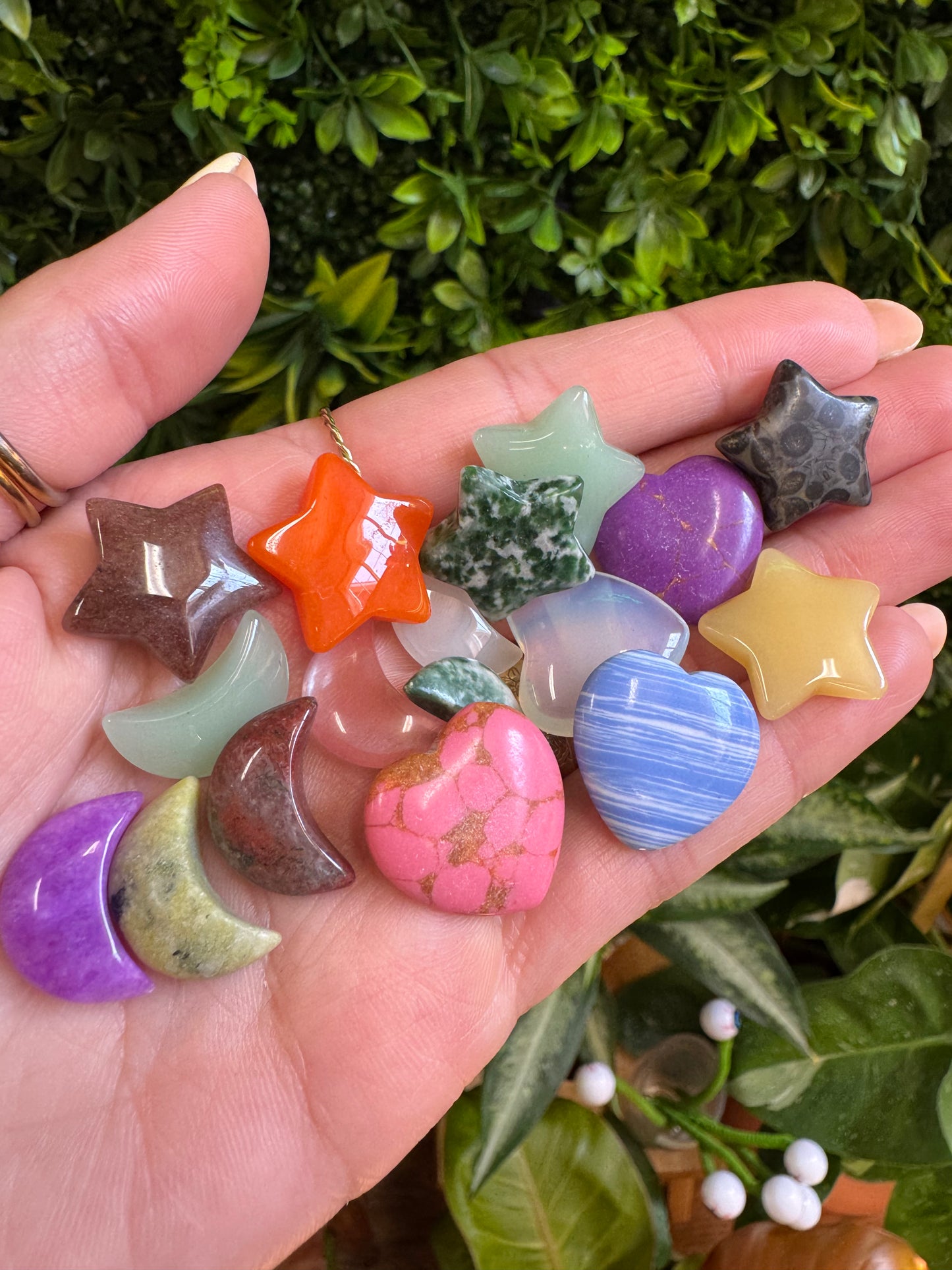 Star & Moon Worry Stones / Healing Crystals