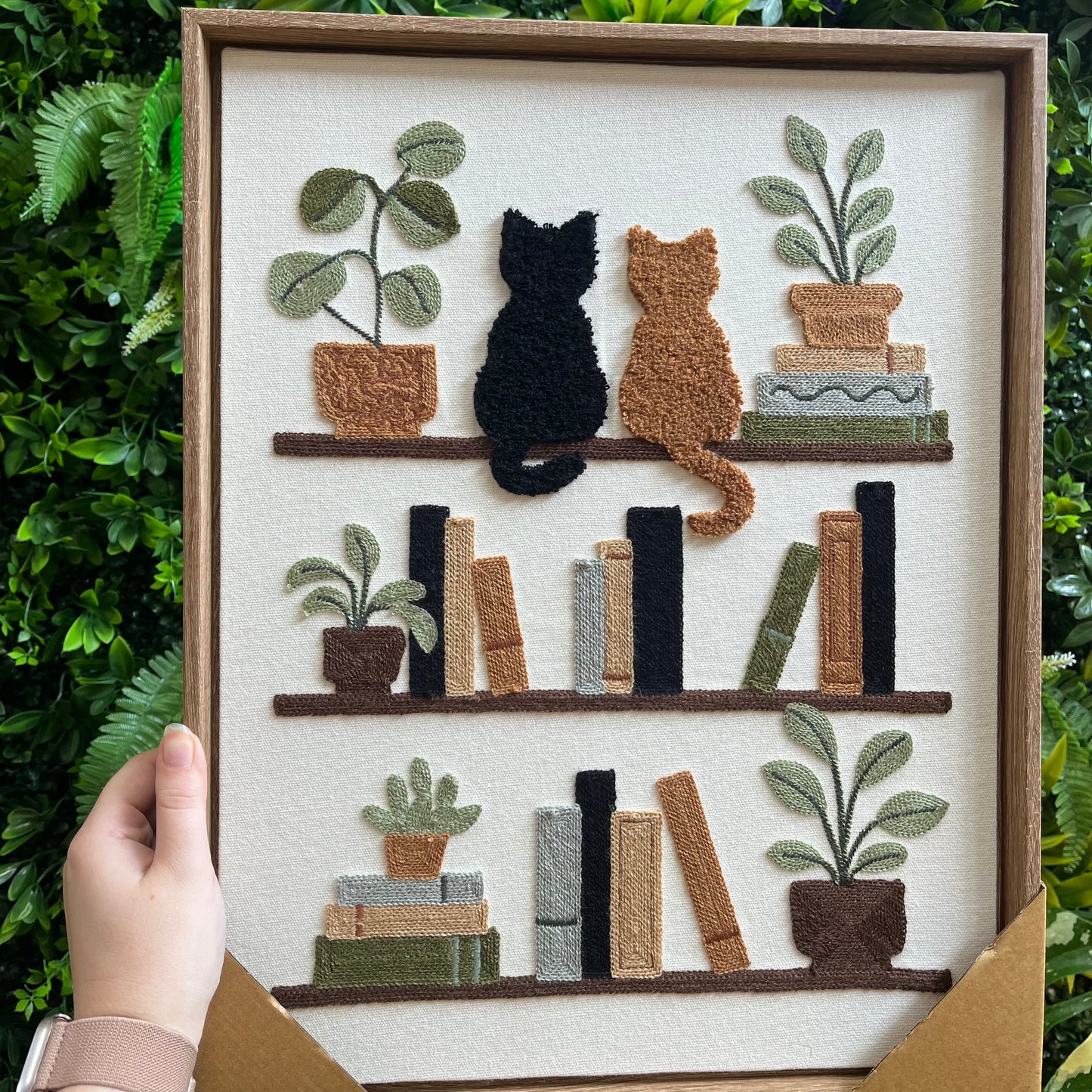 Cats on the Bookshelf Wall Art