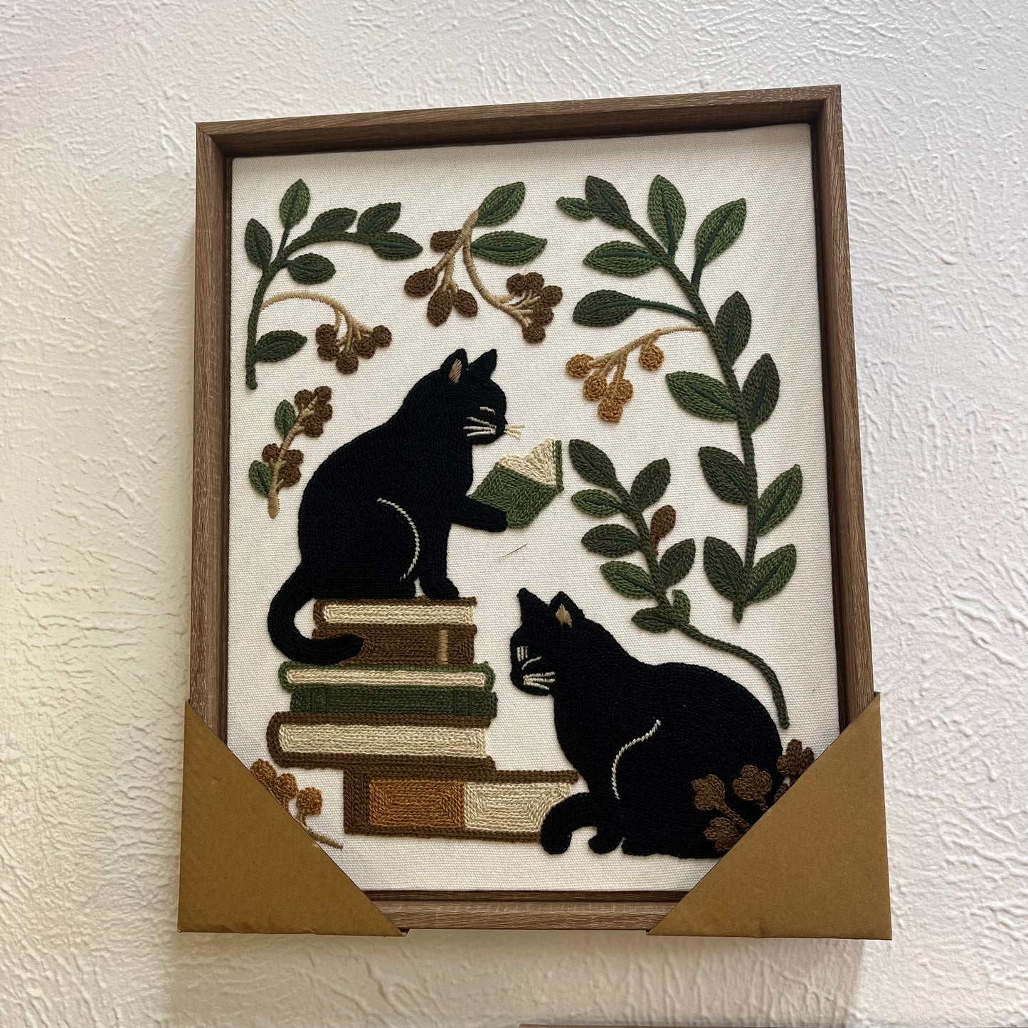 Cats Sitting on Books Wall Art