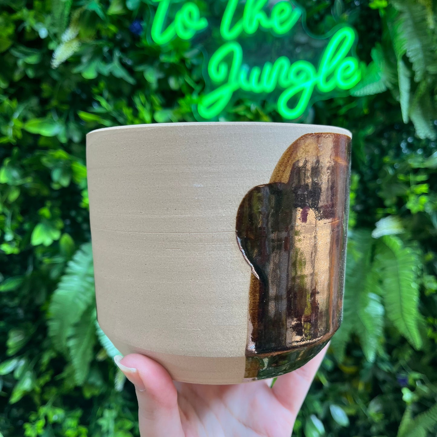 Bronze Brushstroke Pot
