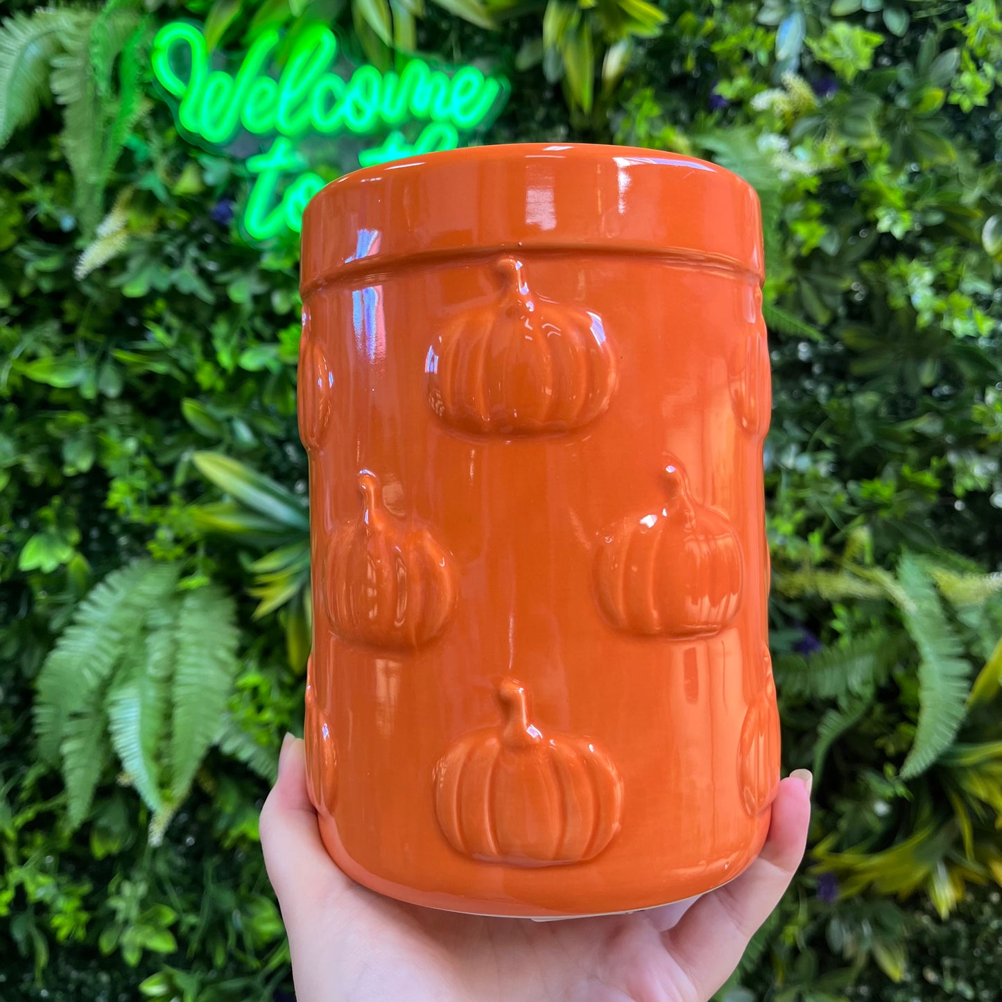 6" Orange Pumpkin Pot
